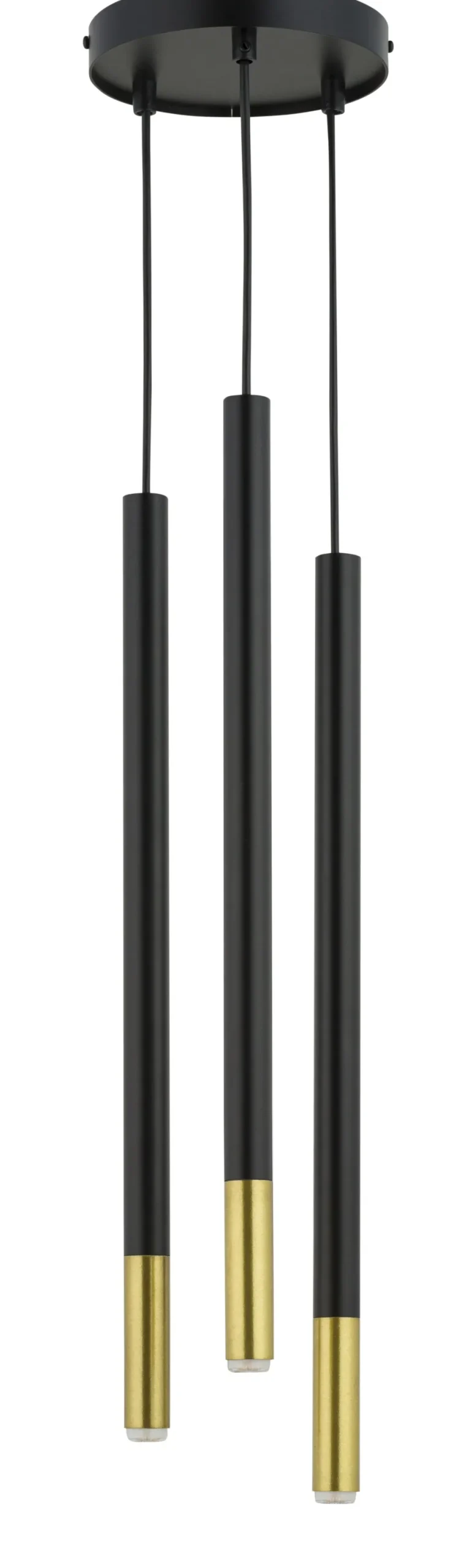 Moderne Lampen|Messinglampen*Sigma Pendelleuchte Messing Schwarz Gold G9 16 cm 3-flammig