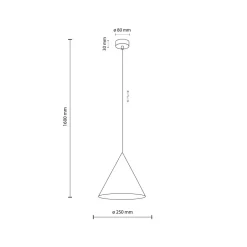 Hängelampen|Esszimmer Lampen*TK Lighting Pendelleuchte Metall Ø 25 cm H: 160 cm verstellbar Orange E27