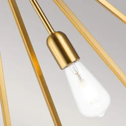 Hängelampen|Bürolampen*Elstead Pendelleuchte Metall B: 48,9 cm in Messing E27 verstellbar