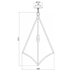 Hängelampen|Bürolampen*Elstead Pendelleuchte Metall B: 48,9 cm in Messing E27 verstellbar