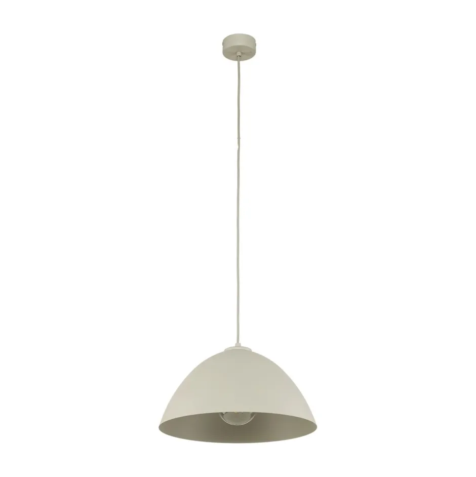 Hängelampen|Esszimmer Lampen*TK Lighting Pendelleuchte Metall Beige Ø 34 cm rund Höhe verstellbar E27