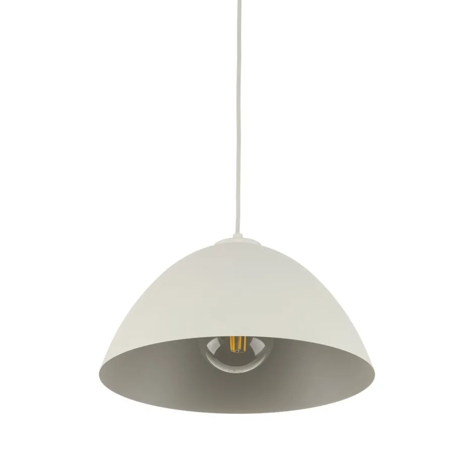 Hängelampen|Esszimmer Lampen*TK Lighting Pendelleuchte Metall Beige Ø 34 cm rund Höhe verstellbar E27