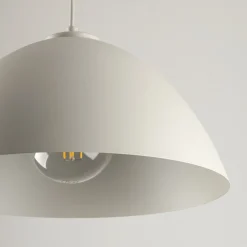 Hängelampen|Esszimmer Lampen*TK Lighting Pendelleuchte Metall Beige Ø 34 cm rund Höhe verstellbar E27
