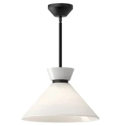 Elstead Pendelleuchte Metall Glas D: 35,8 cm rund Schwarz Weiß< Hängelampen|Esszimmer Lampen