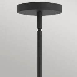 Hängelampen|Esszimmer Lampen*Elstead Pendelleuchte Metall Glas Schwarz 96,5 cm breit 3-flammig E27