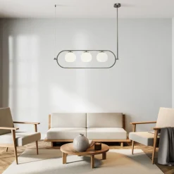 Hängelampen|Esszimmer Lampen*Maytoni Pendelleuchte Metall Glas E14 H: max. 137 cm 3-flammig