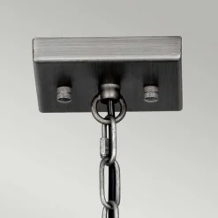 Hängelampen|Bürolampen*Elstead Pendelleuchte Metall Glas B: 39,4 cm Gunmetal Grau 4x E27