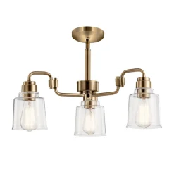 Elstead Pendelleuchte Metall Glas H: max. 148,4 cm 3-flammig< Hängelampen|Bürolampen