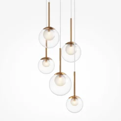 Maytoni Pendelleuchte Metall Glas G9 Ø 58 cm H: max. 344,1 cm< Hängelampen|Bürolampen