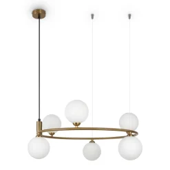 Maytoni Pendelleuchte Metall Glas G9 58 cm breit H: max. 178 cm< Hängelampen|Bürolampen