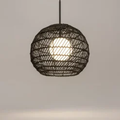 Maytoni Pendelleuchte Metall Glas G9 rund D: 30 cm Schwarz Weiß< Küchenlampen|Kugellampen