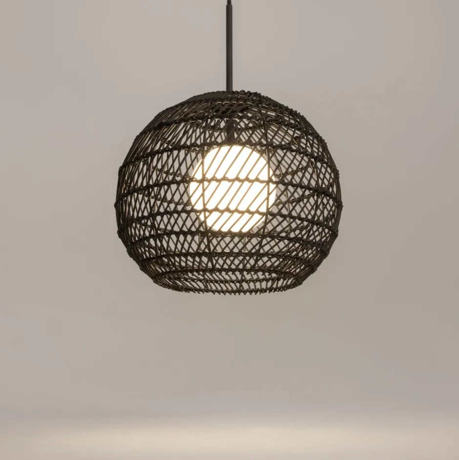 Maytoni Pendelleuchte Metall Glas G9 rund D: 30 cm Schwarz Weiß< Küchenlampen|Kugellampen