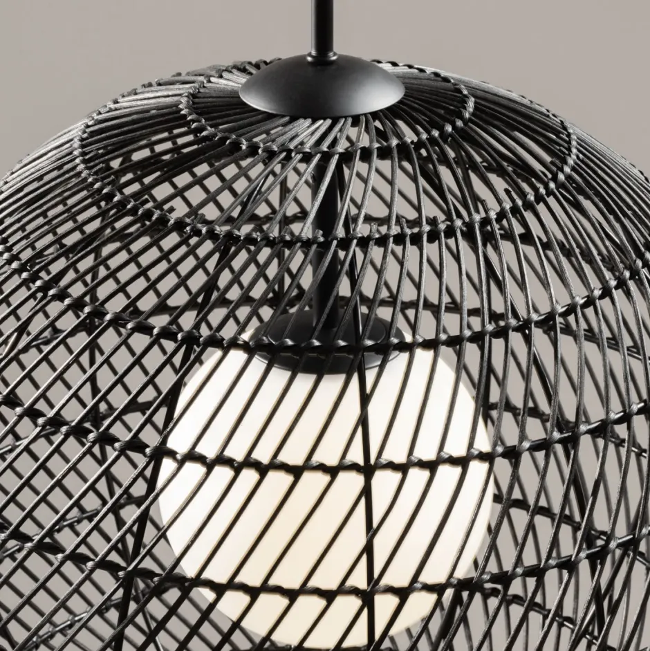 Maytoni Pendelleuchte Metall Glas G9 rund D: 30 cm Schwarz Weiß< Küchenlampen|Kugellampen