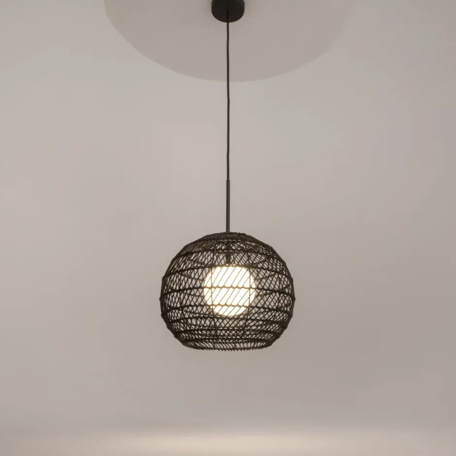 Maytoni Pendelleuchte Metall Glas G9 rund D: 30 cm Schwarz Weiß< Küchenlampen|Kugellampen