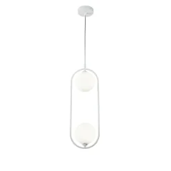 Maytoni Pendelleuchte Metall Glas G9 H: max. 204 cm Weiß Modern< Hängelampen|Esszimmer Lampen