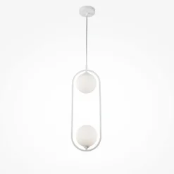 Maytoni Pendelleuchte Metall Glas G9 H: max. 204 cm Weiß Modern< Hängelampen|Esszimmer Lampen