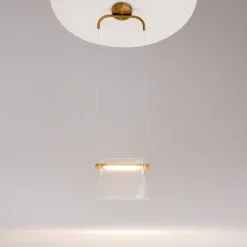 Maytoni Pendelleuchte Metall Glas LED H: max. 329 cm in Messing< Hängelampen|Led Lampen