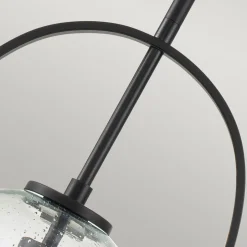 Hängelampen|Bürolampen*Elstead Pendelleuchte Metall Glas E27 rund D: 28,9 cm Schwarz