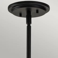 Hängelampen|Bürolampen*Elstead Pendelleuchte Metall Glas E27 rund D: 28,9 cm Schwarz