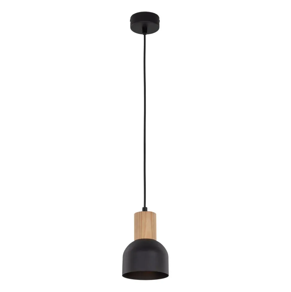 Hängelampen|Esszimmer Lampen*TK Lighting Pendelleuchte Metall Holz Ø 11,5 cm klein E27 Skandinavisch