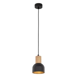 Hängelampen|Esszimmer Lampen*TK Lighting Pendelleuchte Metall Holz Ø 11,5 cm klein E27 Skandinavisch