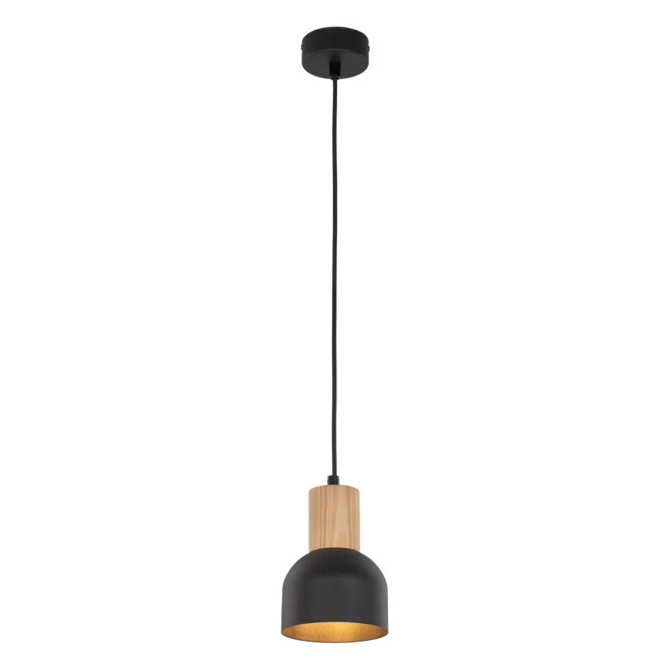 Hängelampen|Esszimmer Lampen*TK Lighting Pendelleuchte Metall Holz Ø 11,5 cm klein E27 Skandinavisch