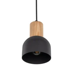 Hängelampen|Esszimmer Lampen*TK Lighting Pendelleuchte Metall Holz Ø 11,5 cm klein E27 Skandinavisch