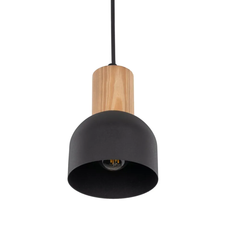 Hängelampen|Esszimmer Lampen*TK Lighting Pendelleuchte Metall Holz Ø 11,5 cm klein E27 Skandinavisch