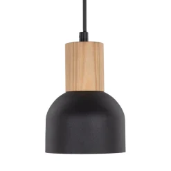 Hängelampen|Esszimmer Lampen*TK Lighting Pendelleuchte Metall Holz Ø 11,5 cm klein E27 Skandinavisch