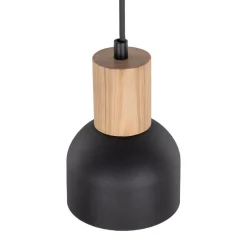 Hängelampen|Esszimmer Lampen*TK Lighting Pendelleuchte Metall Holz Ø 11,5 cm klein E27 Skandinavisch