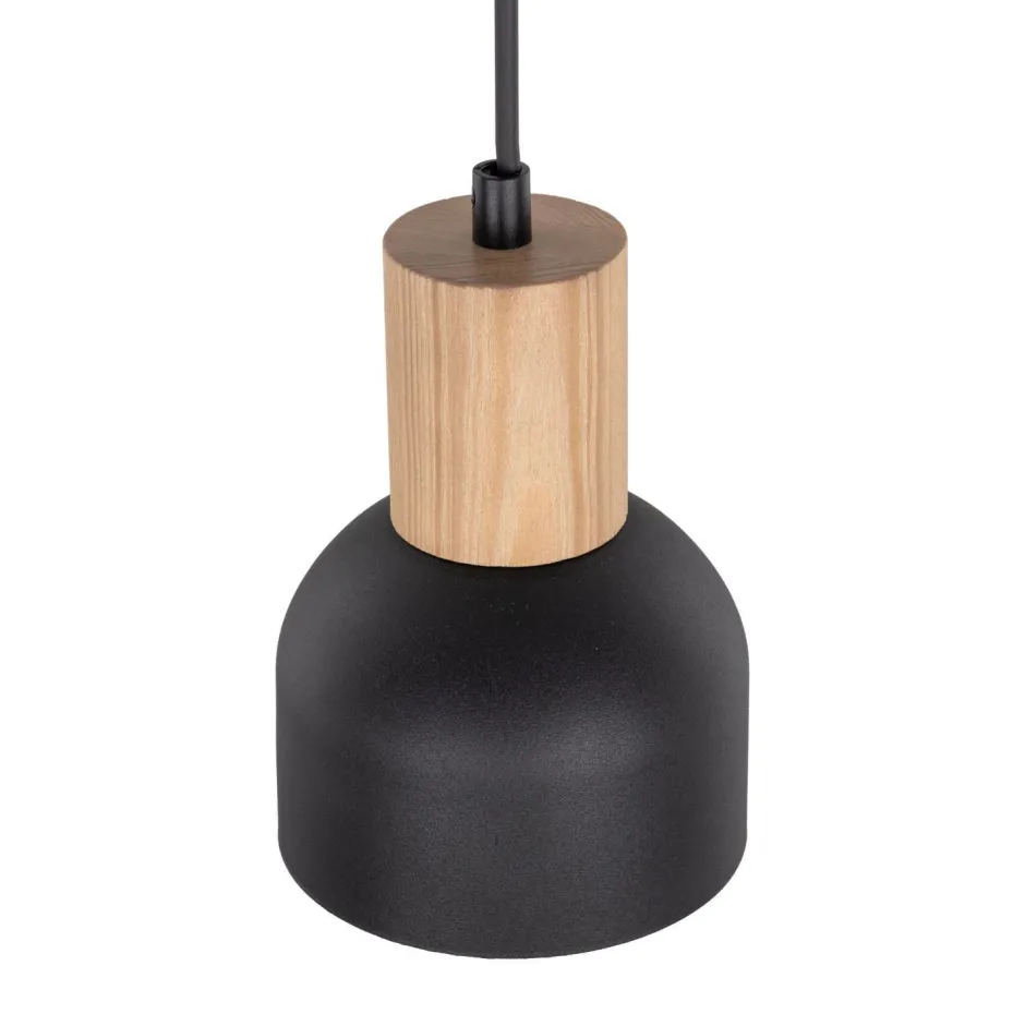 Hängelampen|Esszimmer Lampen*TK Lighting Pendelleuchte Metall Holz Ø 11,5 cm klein E27 Skandinavisch