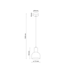 Hängelampen|Esszimmer Lampen*TK Lighting Pendelleuchte Metall Holz Ø 11,5 cm klein E27 Skandinavisch