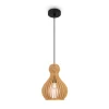 Hängelampen|Esszimmer Lampen*Maytoni Pendelleuchte Metall Holz Ø 20 cm rund H: max. 329,5 cm