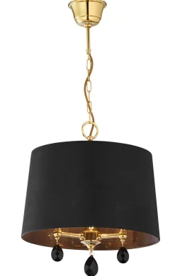 Wohnzimmerlampen|Esszimmer Lampen*Jupiter Pendelleuchte Metall in Messing Schwarz E27 MINEE