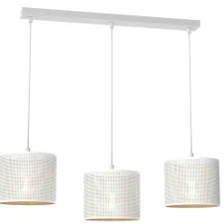 Luminex Pendelleuchte Metall in Weiß Gold 75 cm E27 Loft< Hängelampen|Bürolampen