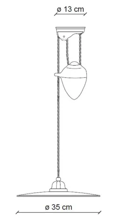 Wohnzimmerlampen|Keramiklampen*Ferroluce Pendelleuchte Metall Keramik E27 verstellbar Vintage
