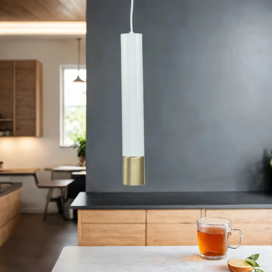Hängelampen|Esszimmer Lampen*Luminex Pendelleuchte Metall rund Modern Ø8cm LIADAN