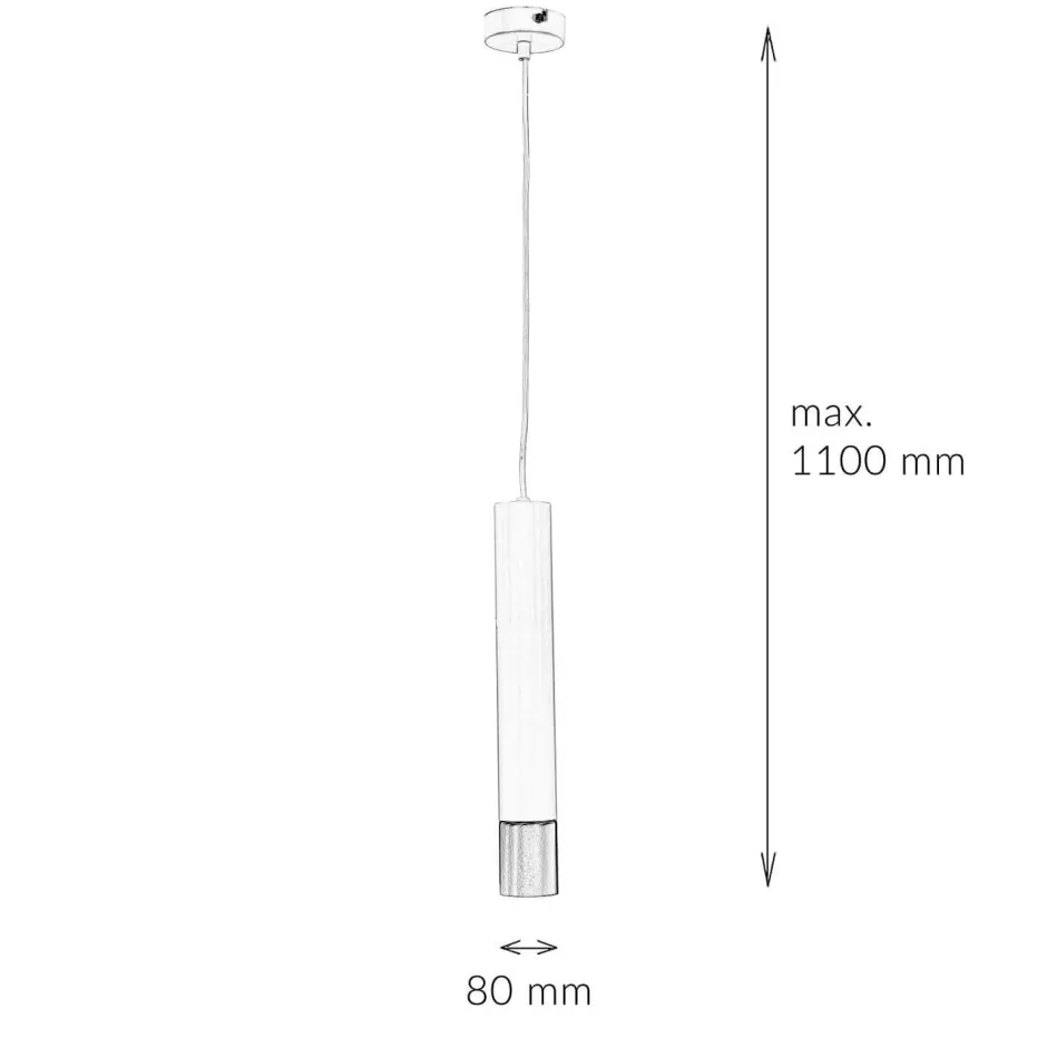 Hängelampen|Esszimmer Lampen*Luminex Pendelleuchte Metall rund Modern Ø8cm LIADAN