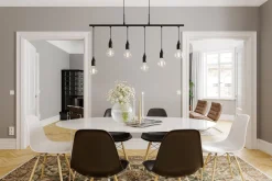 By Rydéns Pendelleuchte Metall Schwarz 110 cm lang für 6x E27< Hängelampen|Wohnzimmerlampen