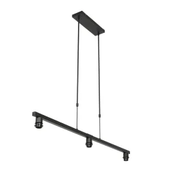 Hängelampen|Bürolampen*Steinhauer Pendelleuchte Metall Stoff Schwarz Weiß 140 cm blendarm