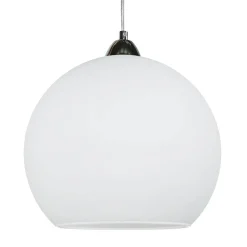 Wohnzimmerlampen|Glaslampen*Sollux Pendelleuchte mit Glasschirm in Weiß