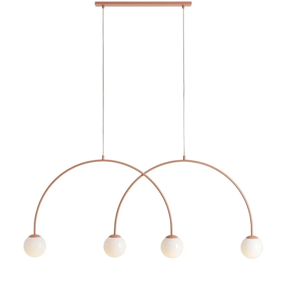 ALDEX Pendelleuchte Modern Zartorange L:149 cm E14 Glas< Hängelampen|Bürolampen