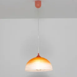Hängelampen|Esszimmer Lampen*Lamkur Pendelleuchte Orange rund Esstisch Retro ADANIA