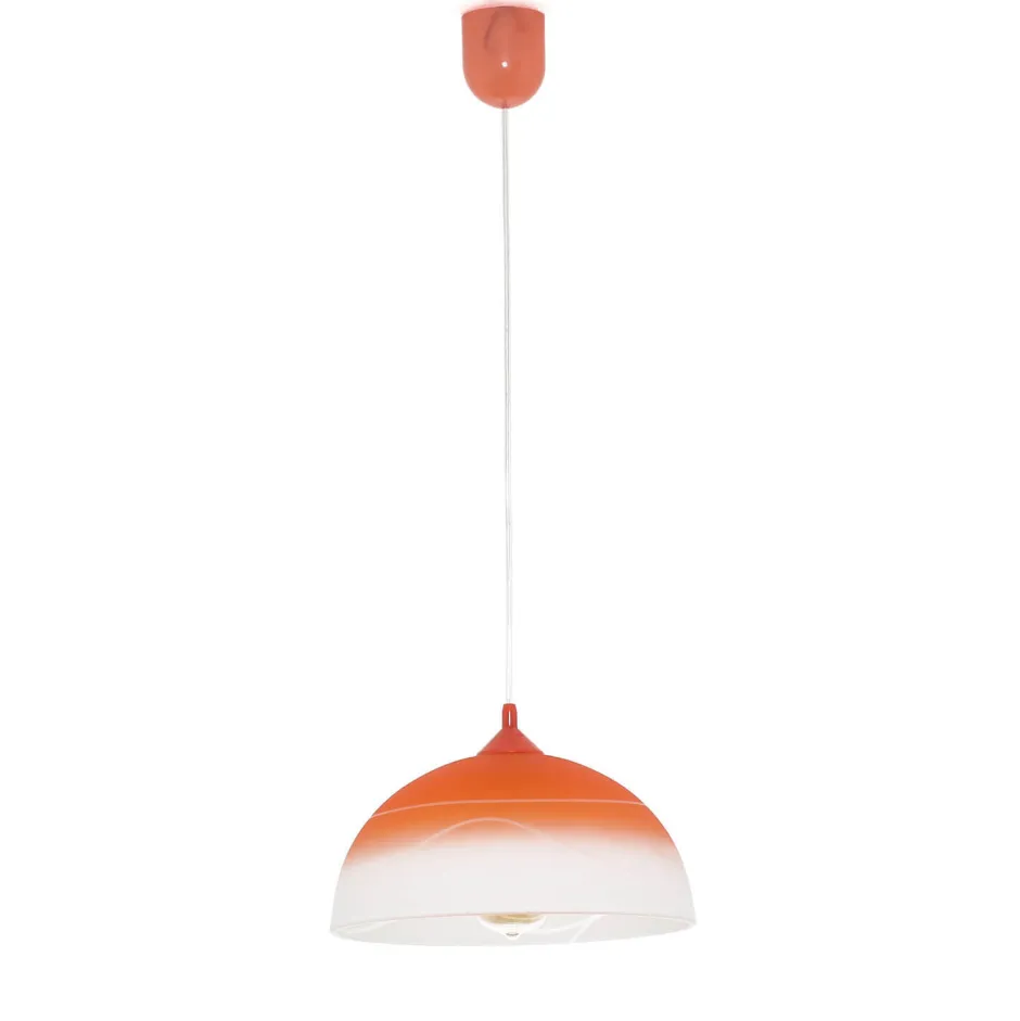 Hängelampen|Esszimmer Lampen*Lamkur Pendelleuchte Orange rund Esstisch Retro ADANIA