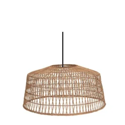 Newgarden Pendelleuchte Rattan E27 groß Ø 79 cm rund in Natur Boho< Hängelampen|Wohnzimmerlampen