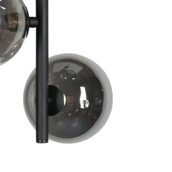 Wohnzimmerlampen|Glaslampen*TK Lighting Pendelleuchte Rauchglas Metall B: 23 cm Kugelschirme
