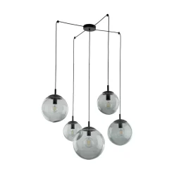 TK Lighting Pendelleuchte Rauchglas Metall H: max. 2,1 m XXL verstellbar< Hängelampen|Esszimmer Lampen
