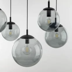 TK Lighting Pendelleuchte Rauchglas Metall H: max. 2,1 m XXL verstellbar< Hängelampen|Esszimmer Lampen