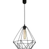 Luminex Pendelleuchte Retro Metall Schwarz geometrisch Ø35cm< Hängelampen|Esszimmer Lampen