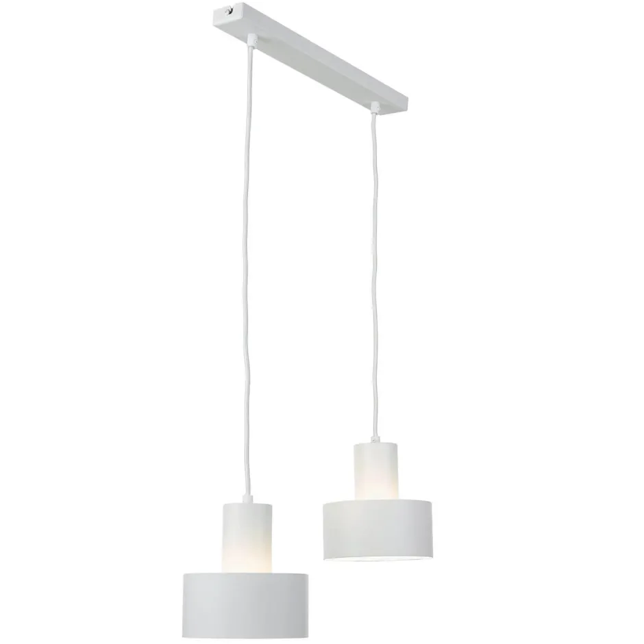 Sigma Pendelleuchte Rif Weiß 2 flammig< Hängelampen|Esszimmer Lampen